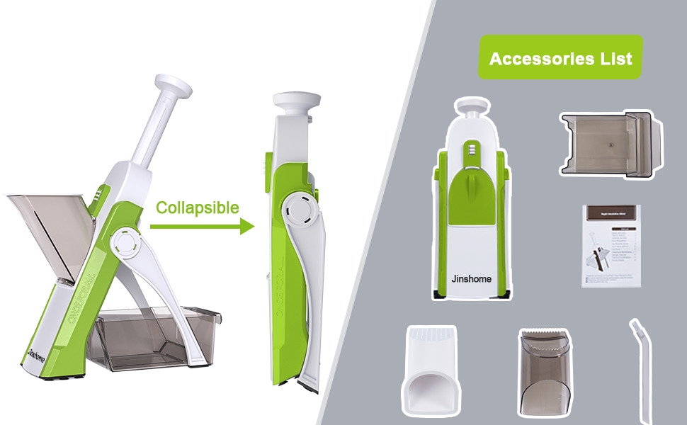 Mandoline Slicer/Veggie chopper for Kitchen &Safe Vegetable Chopper & Adjustable mandoline slicer.