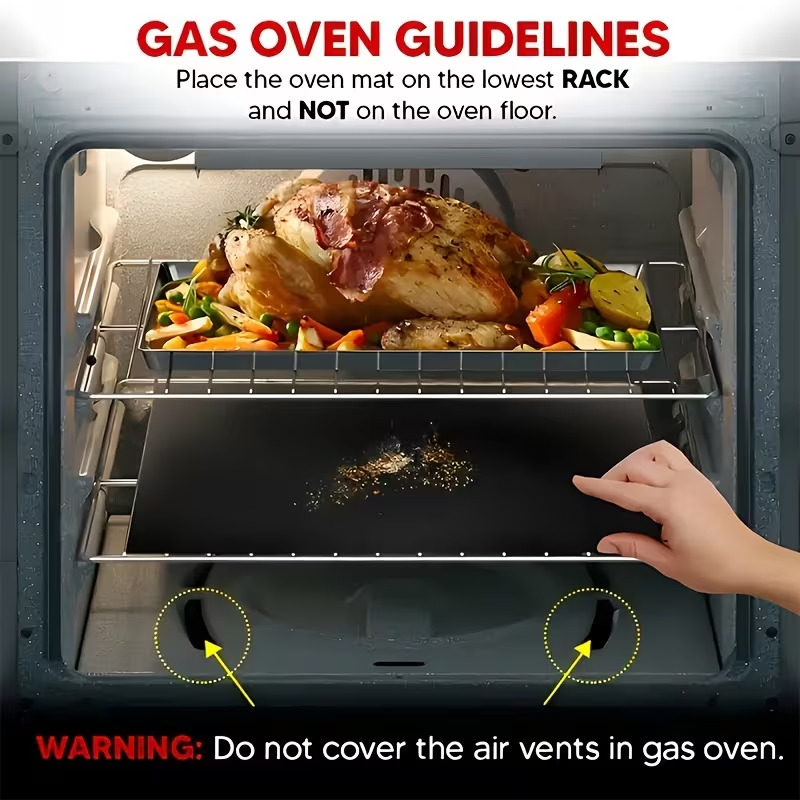 1 2pcs non stick reusable baking mats   electric gas ovens toasters and grills durable kitchen essentials for outdoor bbqs cooking Product details 7