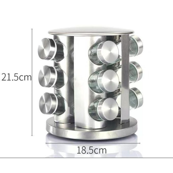 product_image_name-Generic-Revolving Spice Rack, Empty 12-Jars Rotating Spice Rack Organizer-2