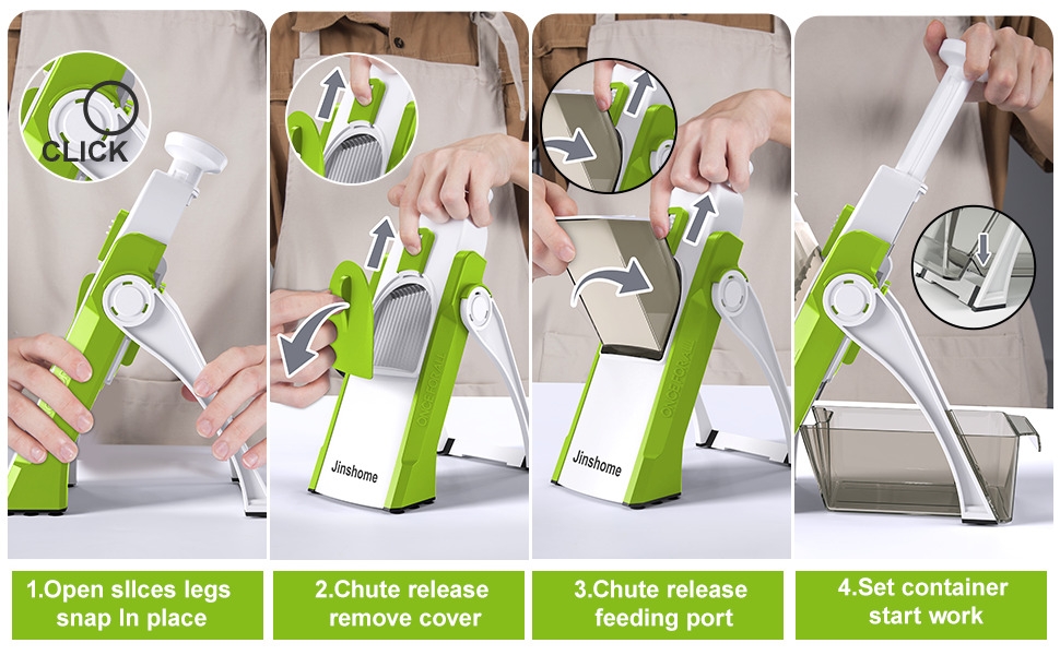 Mandoline Slicer/Veggie chopper for Kitchen &Safe Vegetable Chopper & Adjustable mandoline slicer.