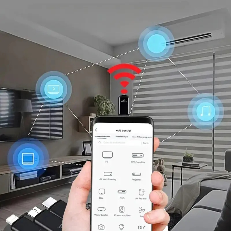智慧型手机红外线遥控适配器：通用迷你遥控器，兼容电视、空调、风扇、相机等 - 兼容type-c 商品详情 1