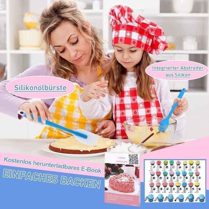 Generic 252PCS Ensemble de plateau tournant pour gâteaux, douilles et outils de décoration de gâteaux, ustensiles de pâtisserie - image 3