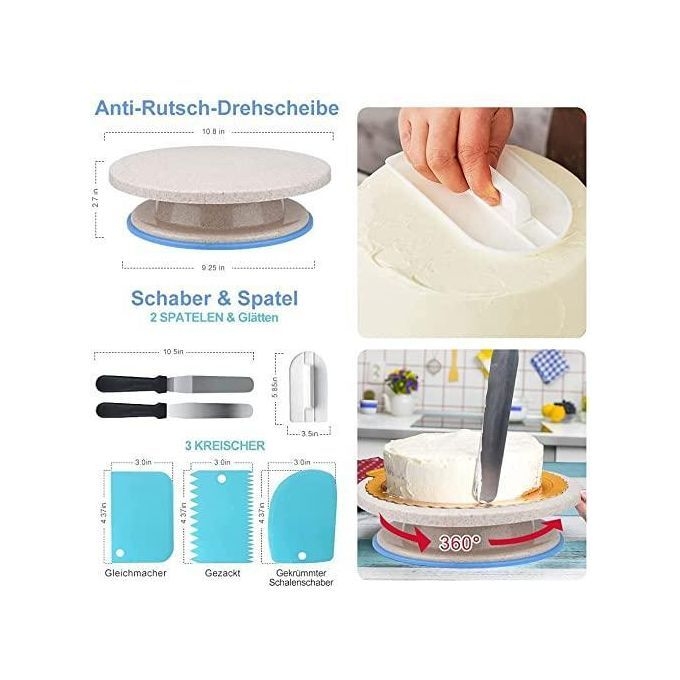 Generic 252PCS Ensemble de plateau tournant pour gâteaux, douilles et outils de décoration de gâteaux, ustensiles de pâtisserie - image 5