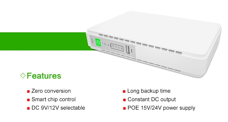SKE DC MIni Ups For Wifi Router Mini DC Ups Poe Mini Ups Output 9v 12v-15v 24v