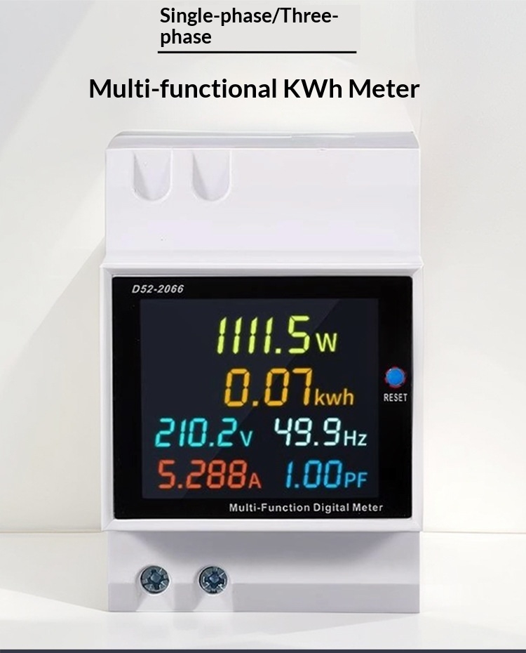 YD52 2066 Single Phase WiFi Smart Electric Power Meter Frequency Meter Household AC Digital Display Remote Voltmeter Ammeter