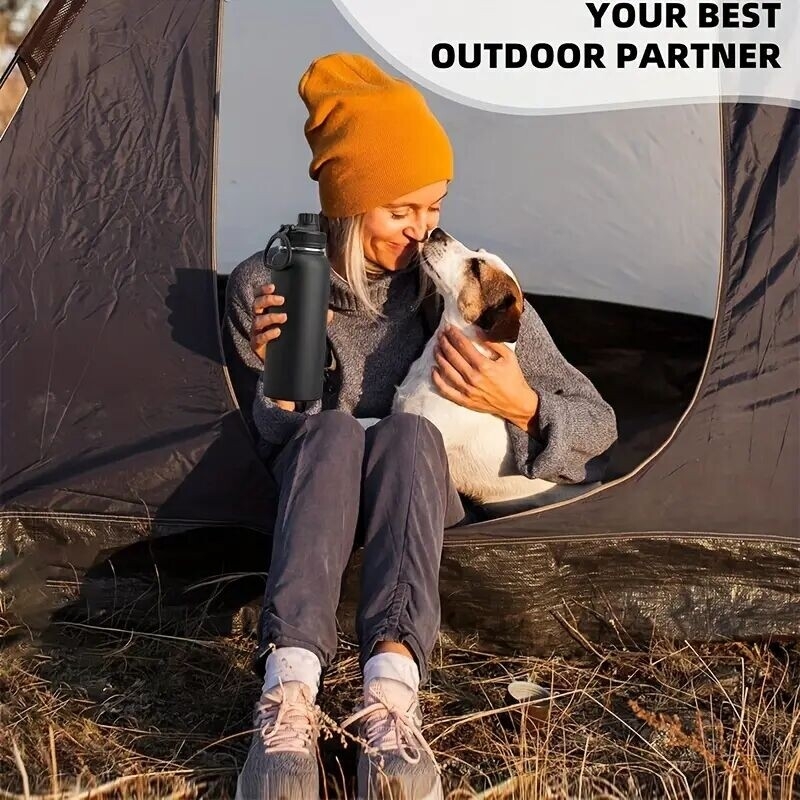 1pc 32oz stainless steel insulated water bottle perfect for sports and outdoor activities christmas and halloween holiday gifts 3