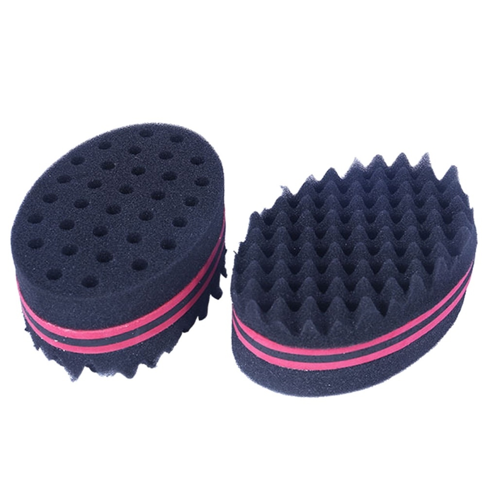 Generic Double Side 2 In 1 Sponge Twist Wave Barber Short Hair