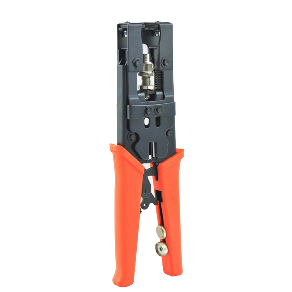 Multifunctional Adjustable Coax Compression Connector Crimping Tool Wire Cutter for RG58 RG59 RG6 Waterproof Connector F BNC RCA (4)