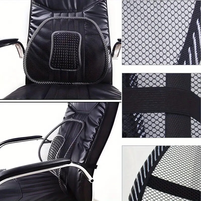 2pcs mesh back lumbar support     support seat cushion with breathable mesh for office chairs gaming chair car truck suv     and   posture details 9