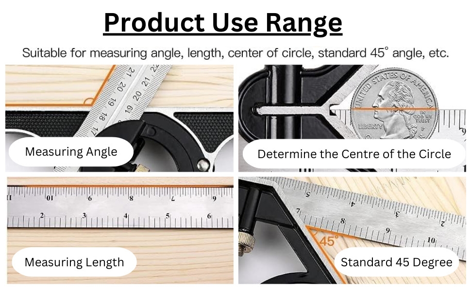 Durable measuring tool set with adjustable ruler and level, essential for DIY and professional use.