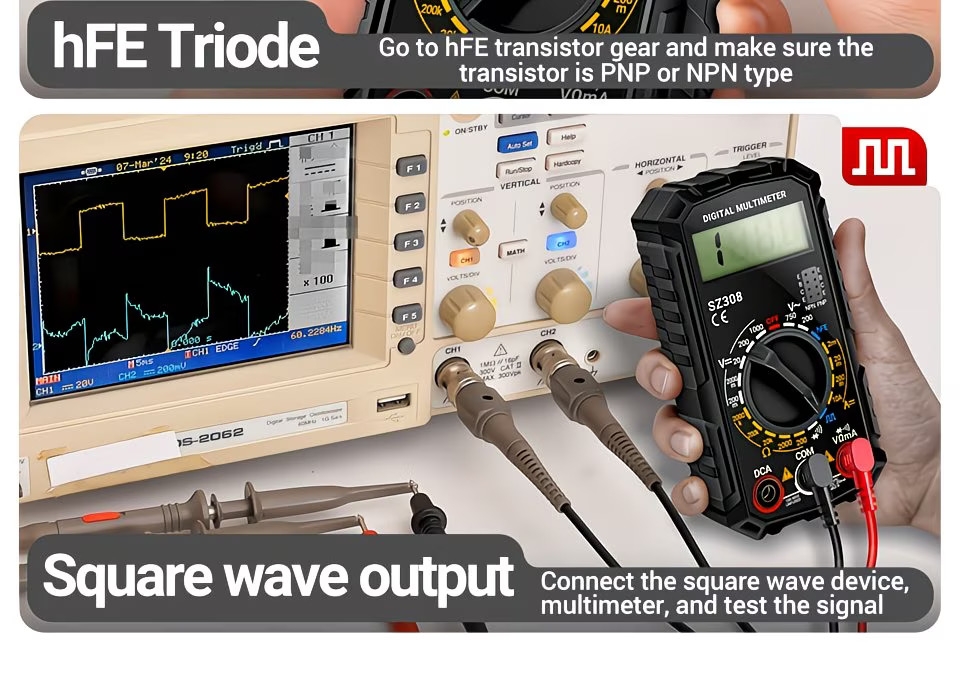 the sz308 is a new high-precision digital multimeter designed for electrical maintenance, of testing ac and voltage, current, and . a multifunctional tool that does not come with a battery Product details 12