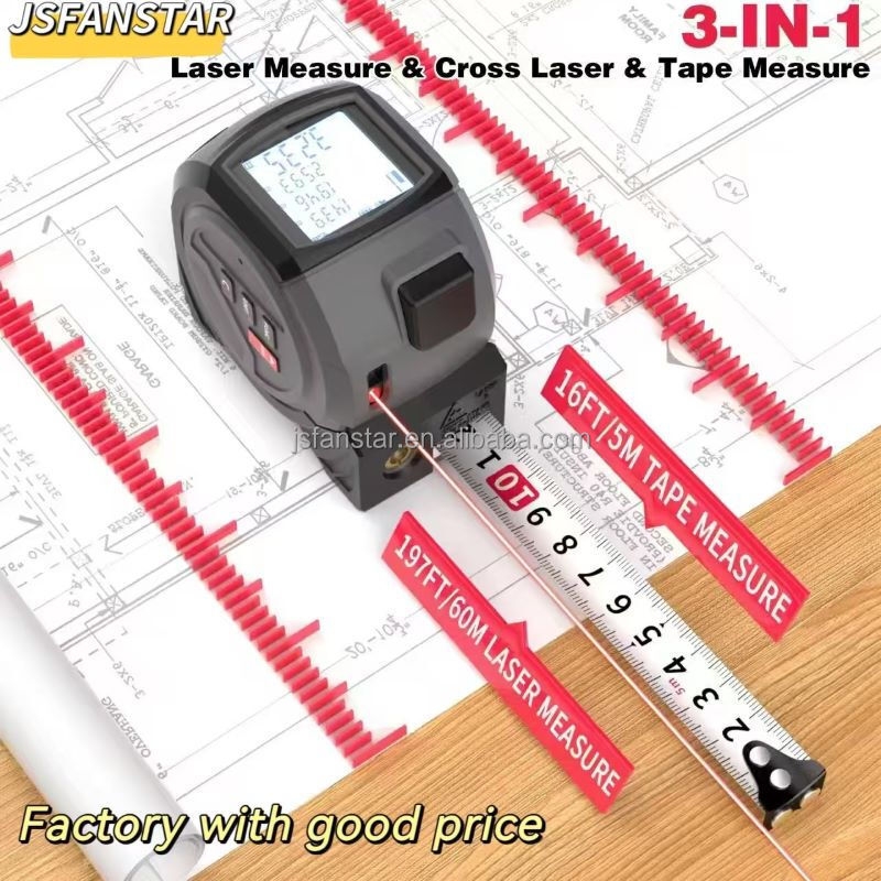 New Multifunction High Precision 40m Pocket Accuracy Best Brand Digital Laser Meter 3in1 Distance Measure