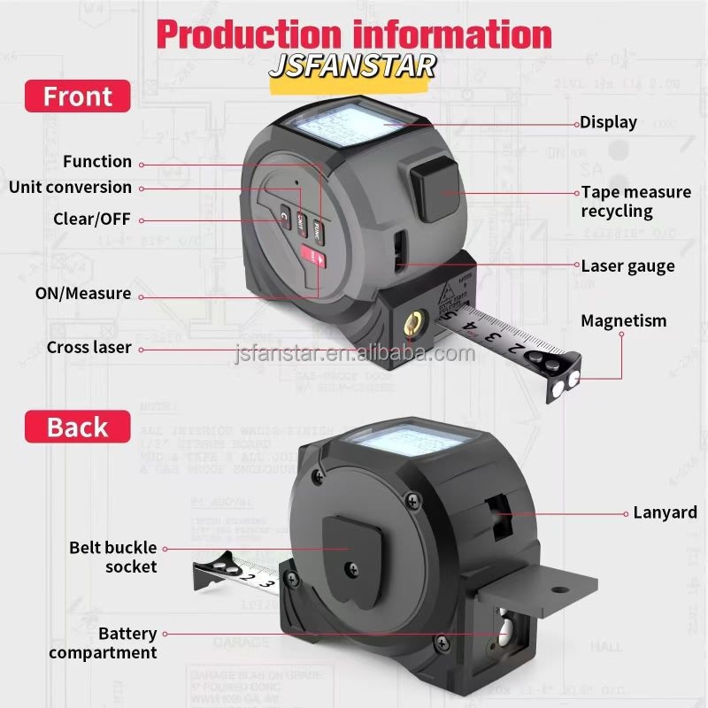 New Multifunction High Precision 40m Pocket Accuracy Best Brand Digital Laser Meter 3in1 Distance Measure