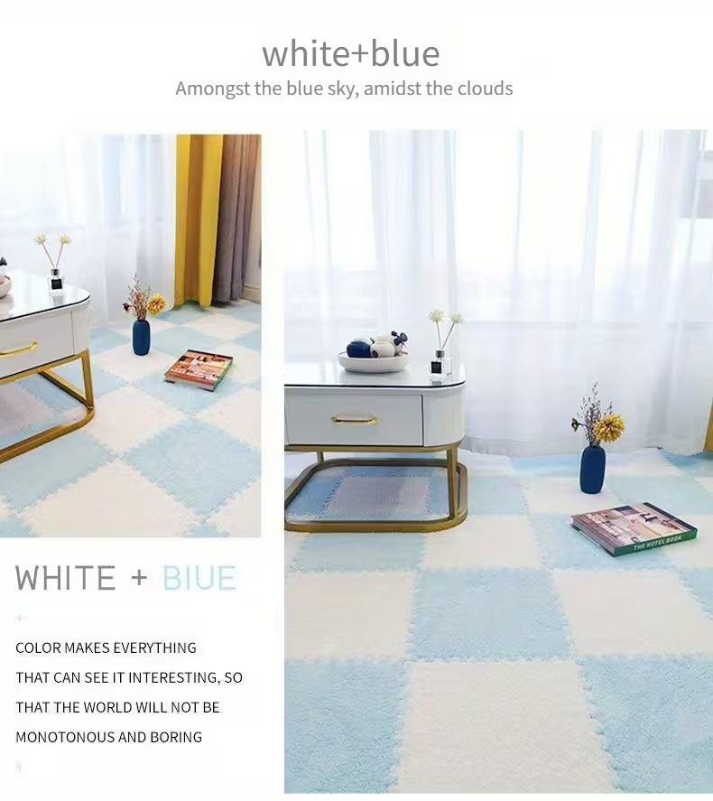 12pcs thickened plush bedroom living room room bedside carpet mat closet tatami bay window cuttable full coverage for rental house renovation Product details 1
