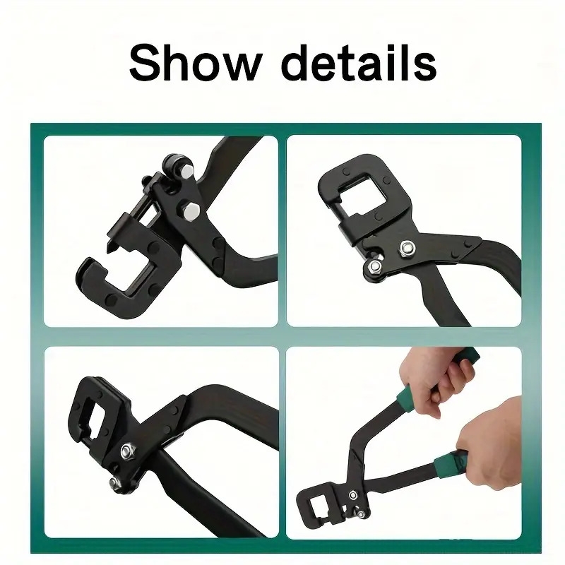 专业级高碳钢龙骨钳带橡胶握把 - 重型合金冲击铆钉及天花板打孔器，适用于家居装饰、隔间墙及广告安装 商品详情 4