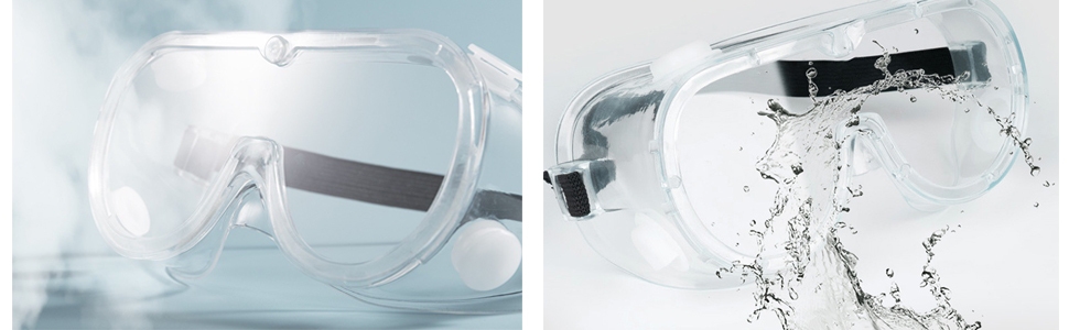 anti fog crystal clear lens protective work goggles