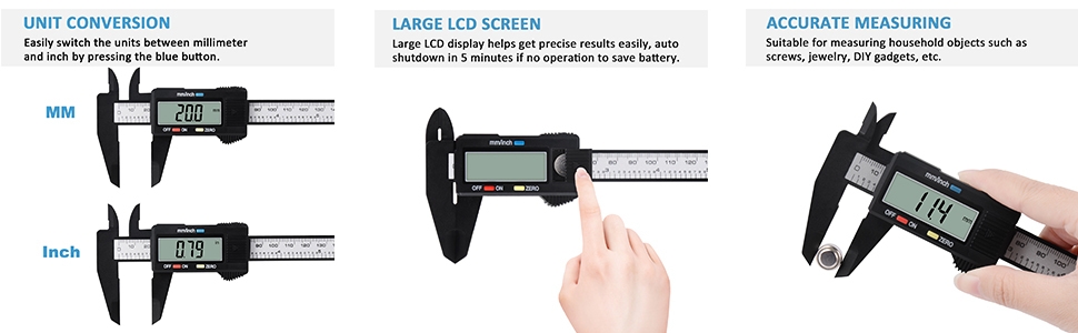 Adoric 0-6 Calipers Measuring Tool Kit for household