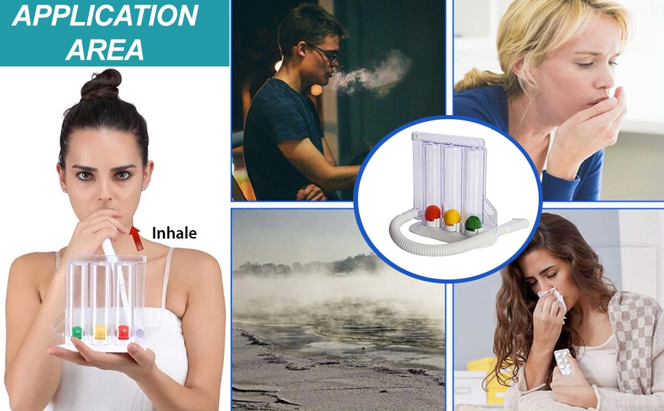 Deep Breathing Lung Exerciser - 3 Balls Incentive Spirometer Lung Respirometer