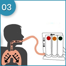 Deep Breathing Lung Exerciser - 3 Balls Incentive Spirometer Lung Respirometer