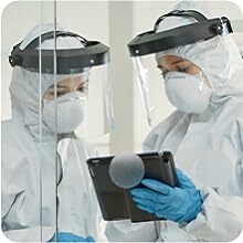 AMZ WhiteAdult Crawl Space Suit Large Overalls Hazmat Suits Disposable Coveralls Paint Suit Painter