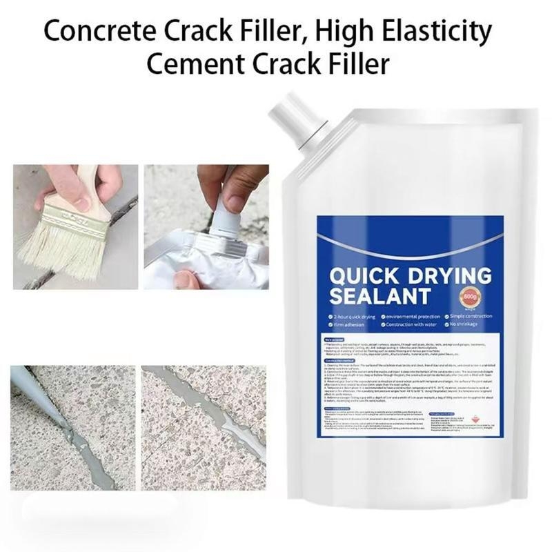 Concrete Caulking Adhesive, Concrete Sealant Waterproof Repair, Concrete Crack Filler, Outdoor Concrete Quick Dry Adhesive, 200/500g Resist Base Surface Cracking Strong Bonding