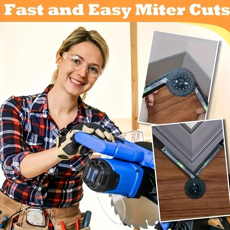 360度旋转角度测量仪 - 精密木工工具，适用于桌锯、底板切割和家居装修 商品详情 0