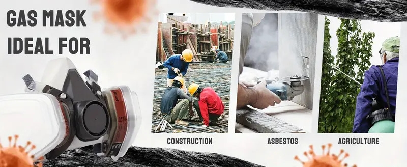 respirator mask reusable mask filters/safety glasses paint details 8