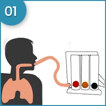 Deep Breathing Lung Exerciser - 3 Balls Incentive Spirometer Lung Respirometer