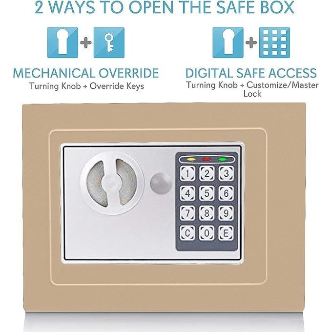 product_image_name-Generic-Electronic Safe Box With Keypad & Keys, Money Lock Boxes, Safety Boxes-2