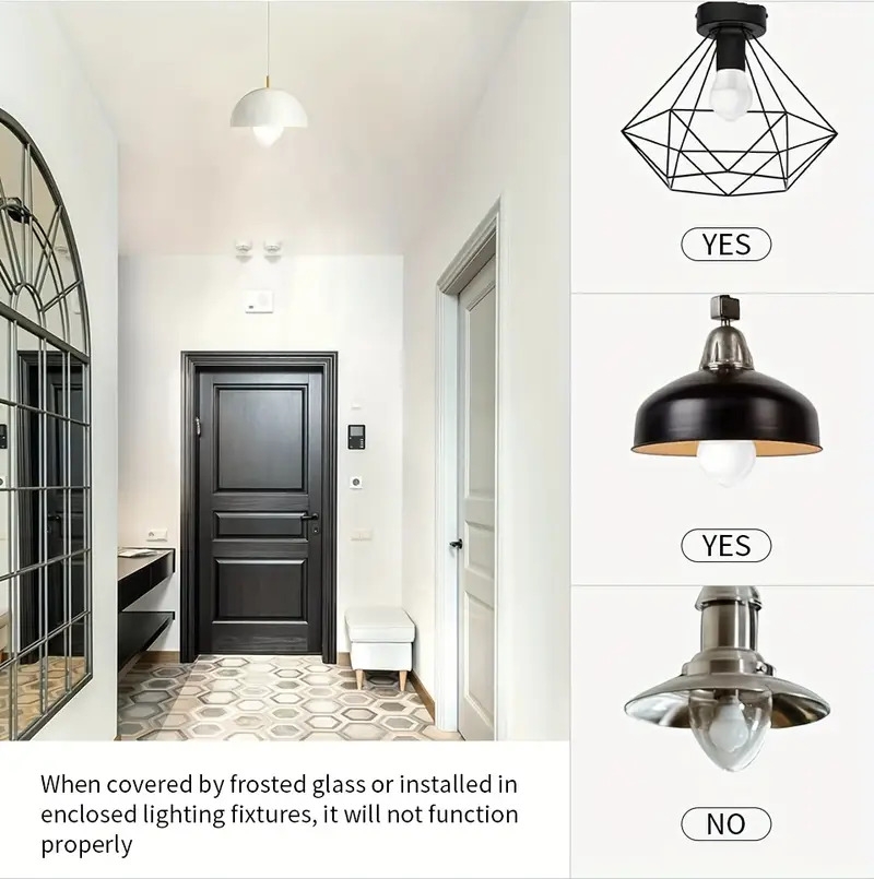 4pcs e27 led motion sensor bulbs 6 9 12w 175v 265v indoor use no battery function details 4