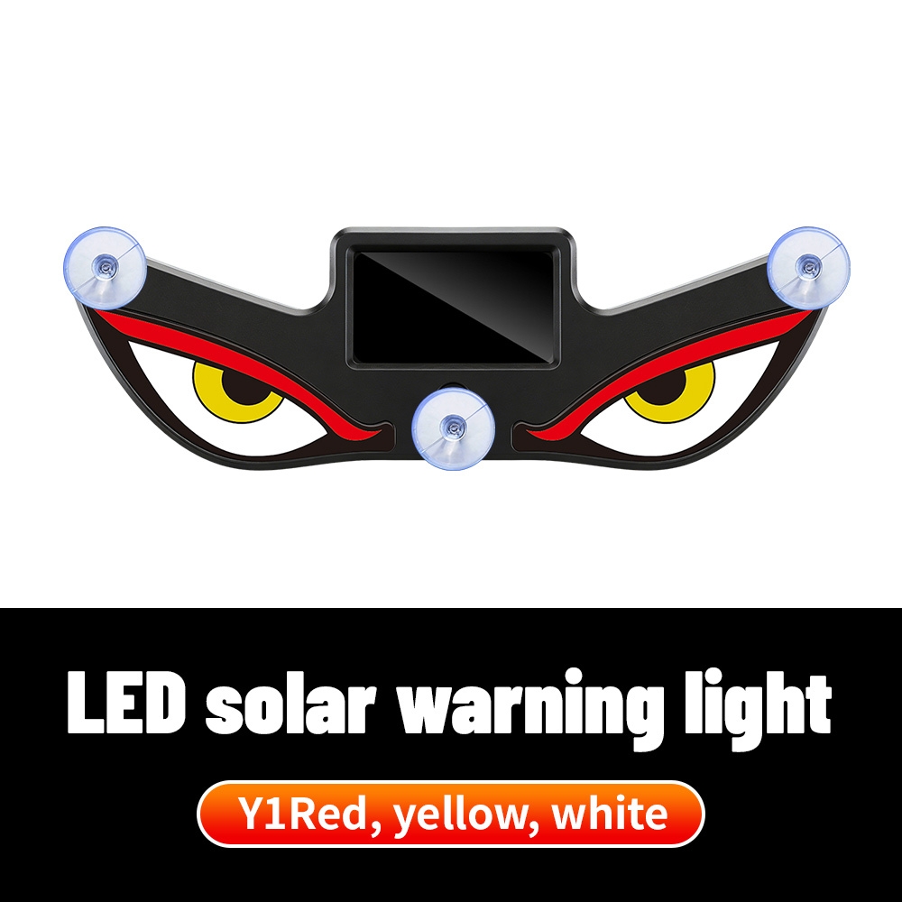 Solar Devil Eye LED car window light cars warning light with solar&USB Charging - Picture 14 of 17