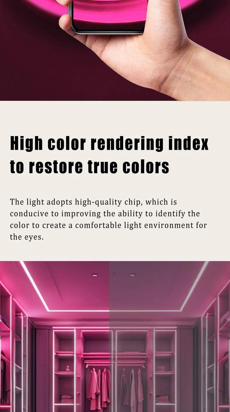 1条粉色led霓虹灯带，usb供电，带按钮控制，安全电压5v，适合生日派对装饰和圣诞户外活动 - 无需电池 详情 3