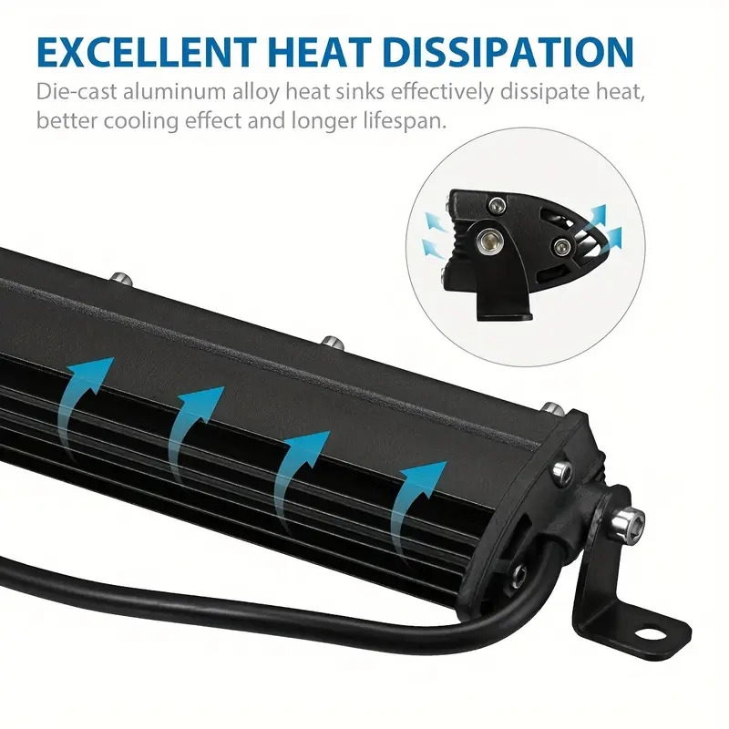 10inch   led driving offroad light bar spot flood combo work truck suv atv details 3