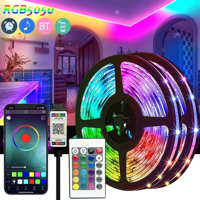 product_image_name-Generic-10M LED Strip Light RGB 5V APP Remote Control For Party - Multicolor-1