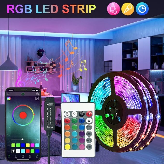 product_image_name-Generic-10M LED Strip Light RGB 5V APP Remote Control For Party - Multicolor-2