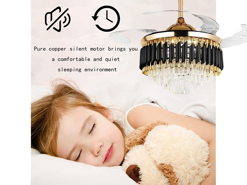 Crystal Ceiling Fans with Lights