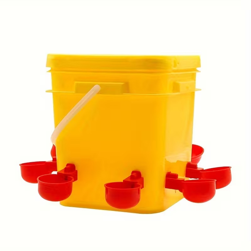 easy to clean poultry waterer with multiple drinking cups durable plastic no battery required ideal for chickens ducks and geese 10 cups for feeding and hydration chicken waterer Product details 8