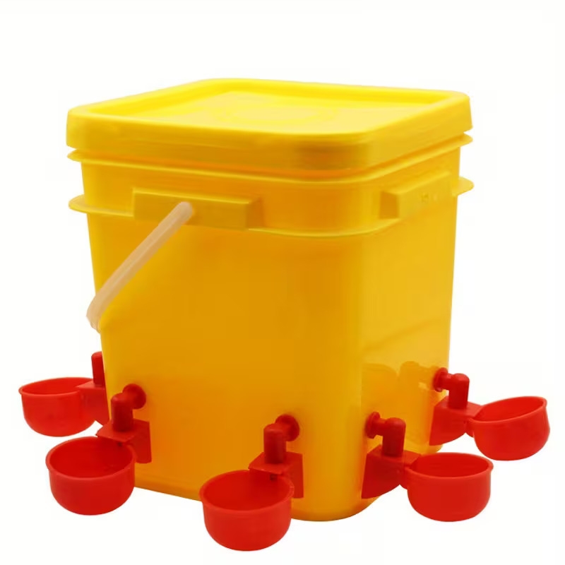 easy to clean poultry waterer with multiple drinking cups durable plastic no battery required ideal for chickens ducks and geese 10 cups for feeding and hydration chicken waterer Product details 4