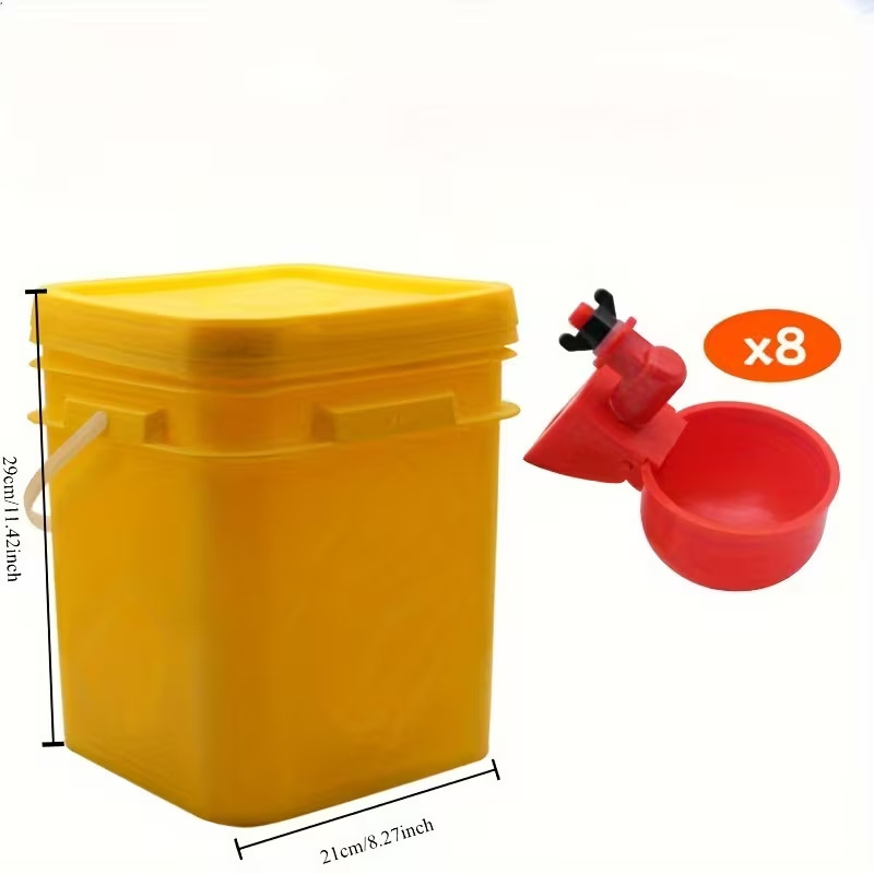 easy to clean poultry waterer with multiple drinking cups durable plastic no battery required ideal for chickens ducks and geese 10 cups for feeding and hydration chicken waterer Product details 2