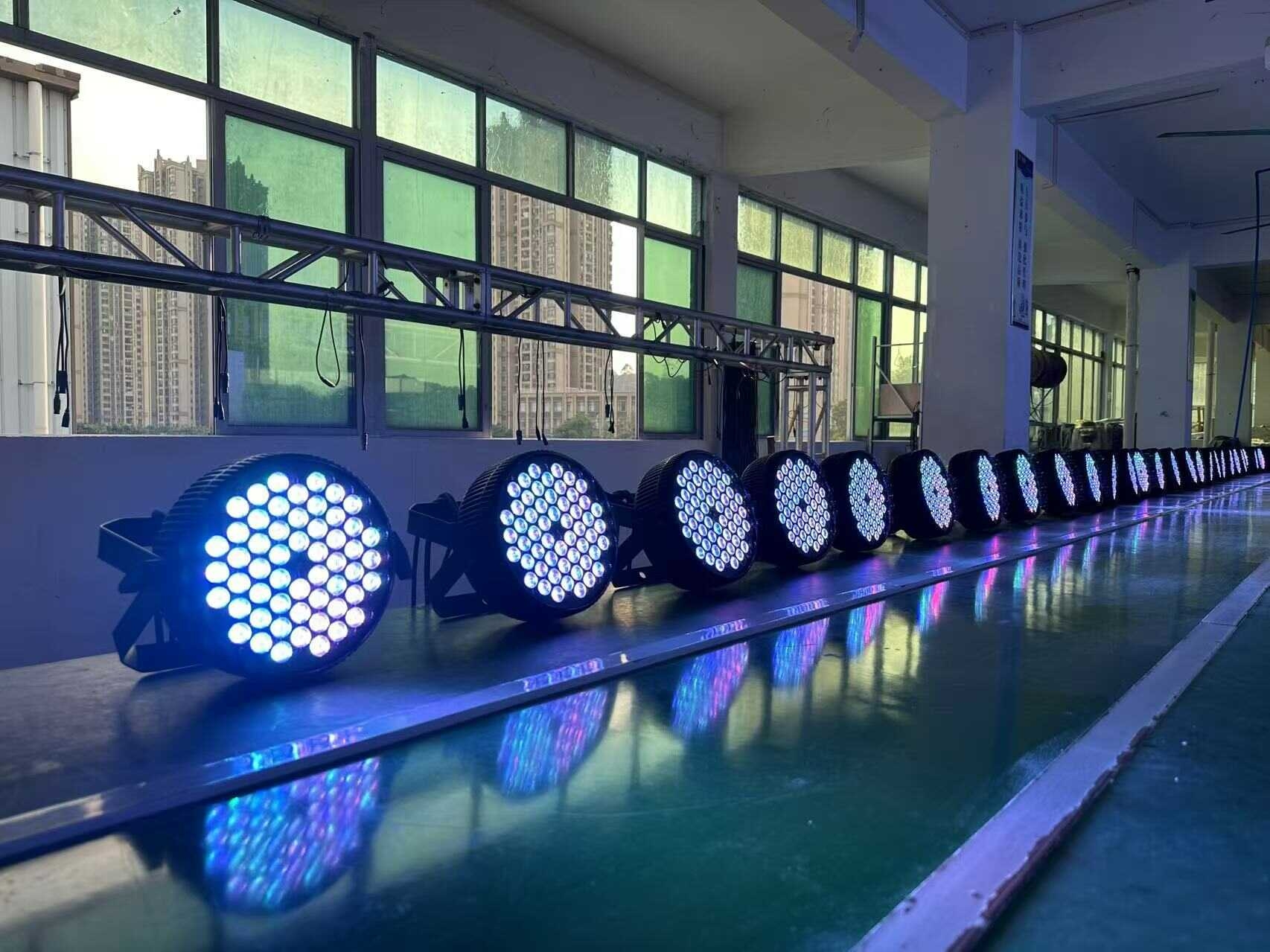 Factory 54X3W RGBW 3-in-1 Mini LED Par Light DJ Dance Stage Warm White Green Yellow Red Blue Emitting LED Light Stage Lights