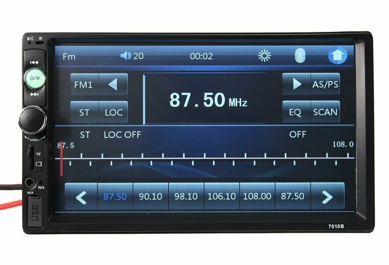 7 Inch Car Stereo Radio MP5 MP3 Player FM USB AUX Full HD Bluetooth Touch Screen Rear View Camera