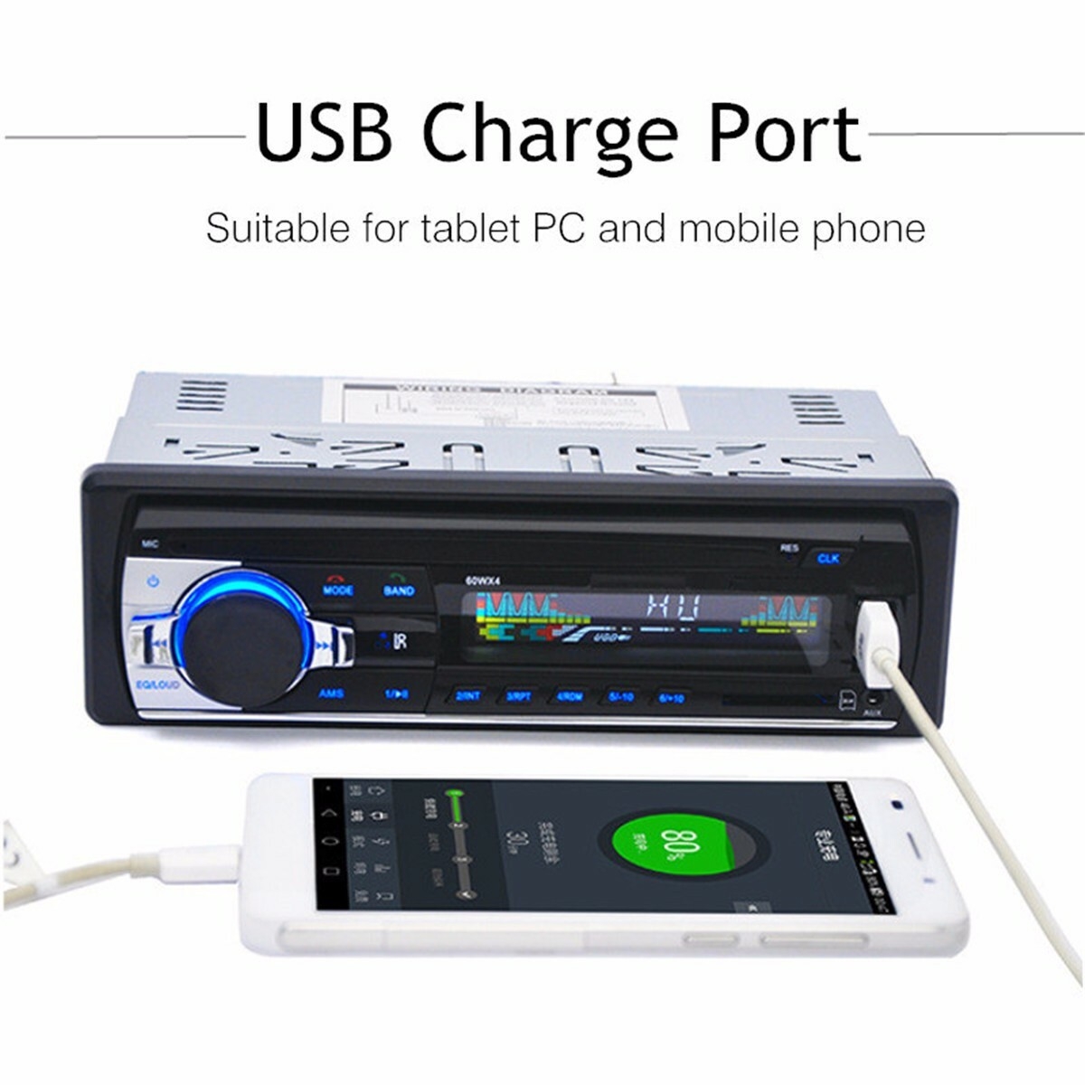 Generic Car Radio Bluetooth 1 DIN In Dash Radio SD/USB Aux Input FM