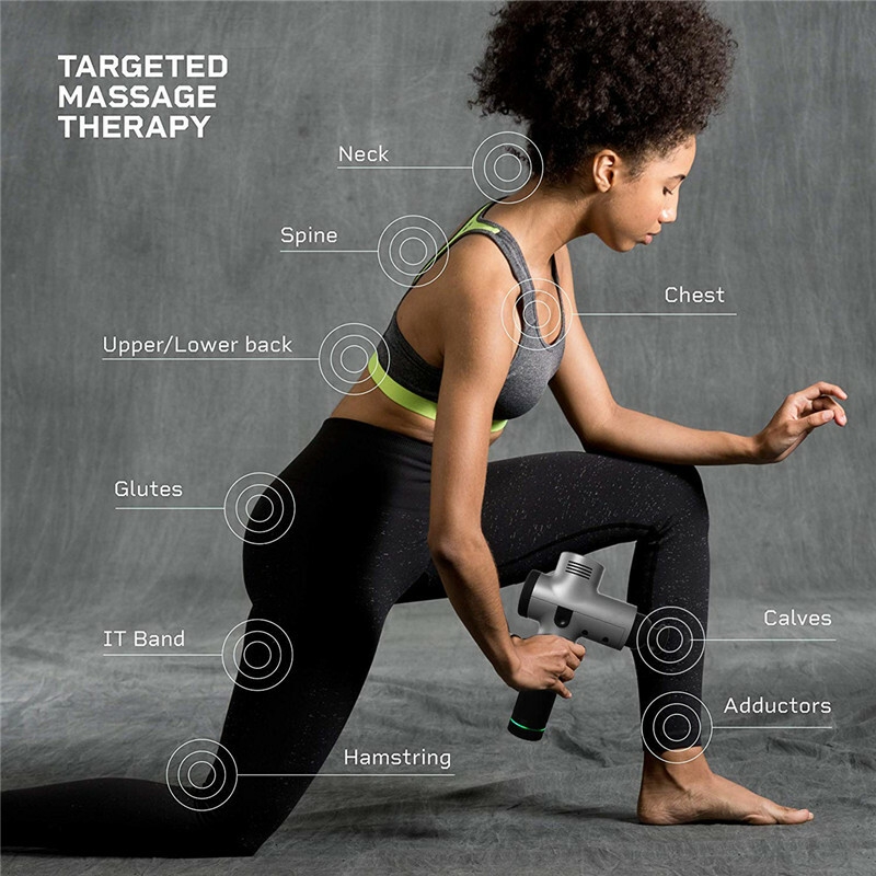 Fascial Gun Muscle Maging Relax Recovery Soreness Pain Fascia Gun Relief Slimming Shaping Mager 4 Heads Gym Aiding (11)