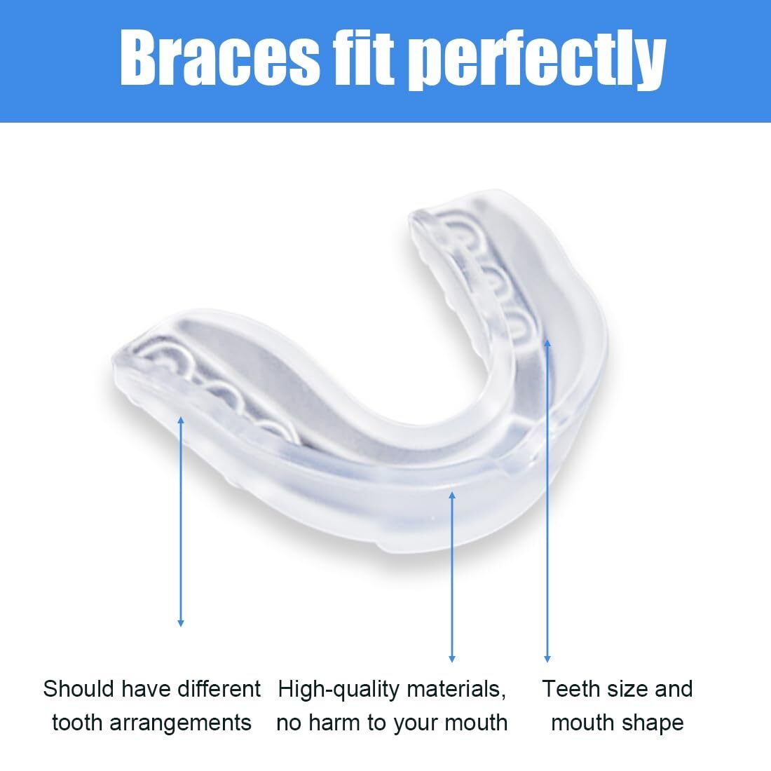 Slim Fit Mouthguard Mouth Guard Adult Sports Junior Gum Shield for Kids and Teens All Sports Including Rugby, MMA, Hockey, Judo Martial Arts and Boxing, Transparent Product Image 3