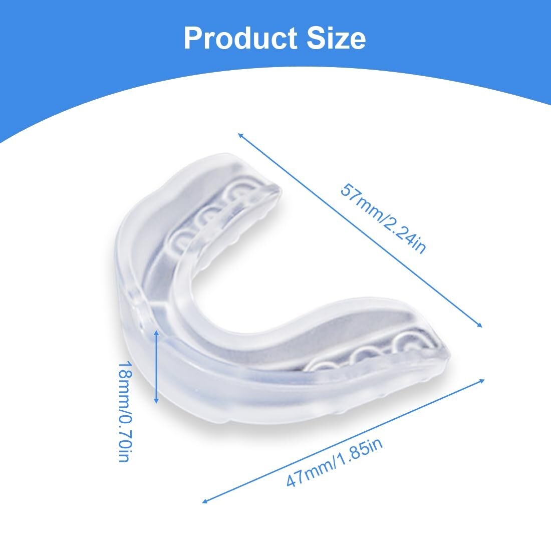 Slim Fit Mouthguard Mouth Guard Adult Sports Junior Gum Shield for Kids and Teens All Sports Including Rugby, MMA, Hockey, Judo Martial Arts and Boxing, Transparent Product Image 2