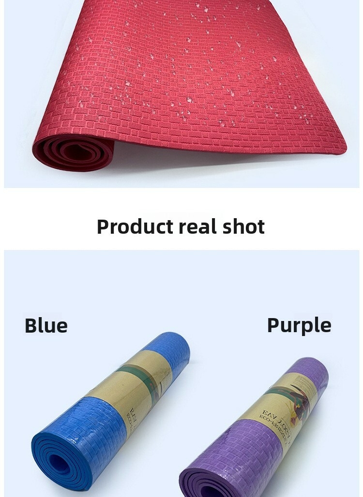 YS 7mm Thickened Non-Slip Bamboo Pattern EVA Yoga & Pilates Mat 183cm Folding Professional Home Fitness Wholesale in Stock