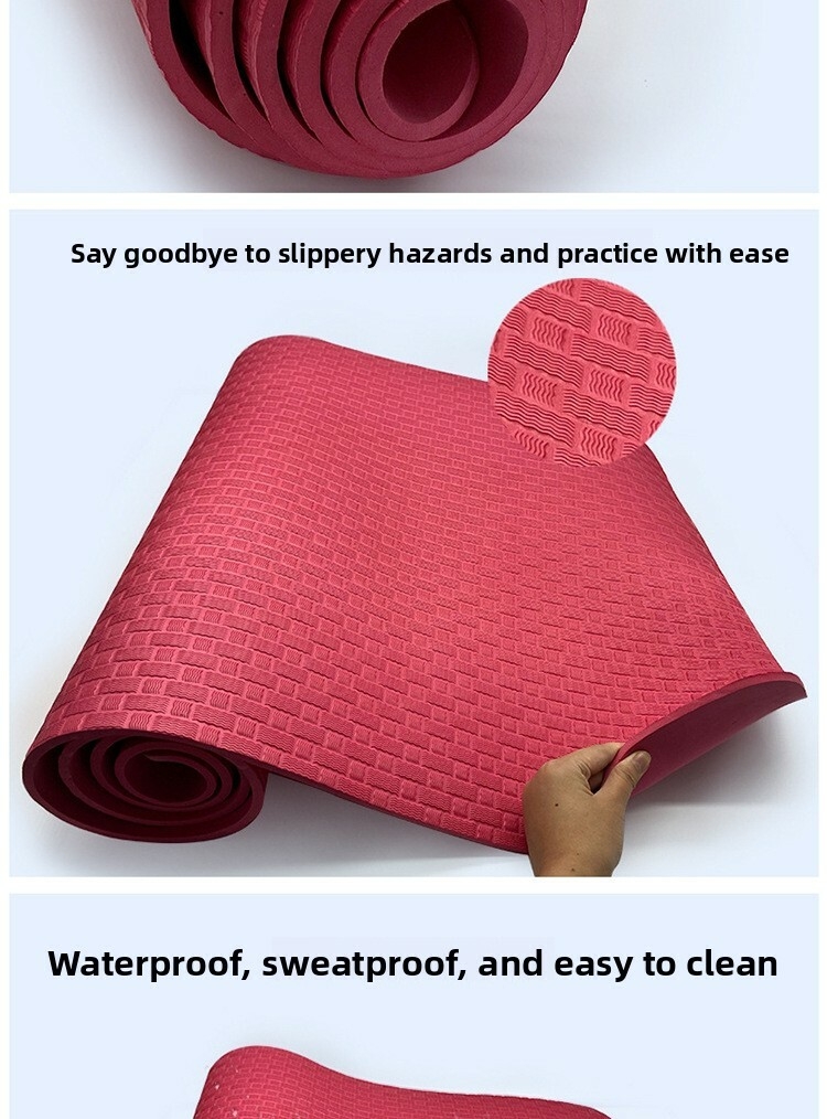 YS 7mm Thickened Non-Slip Bamboo Pattern EVA Yoga & Pilates Mat 183cm Folding Professional Home Fitness Wholesale in Stock