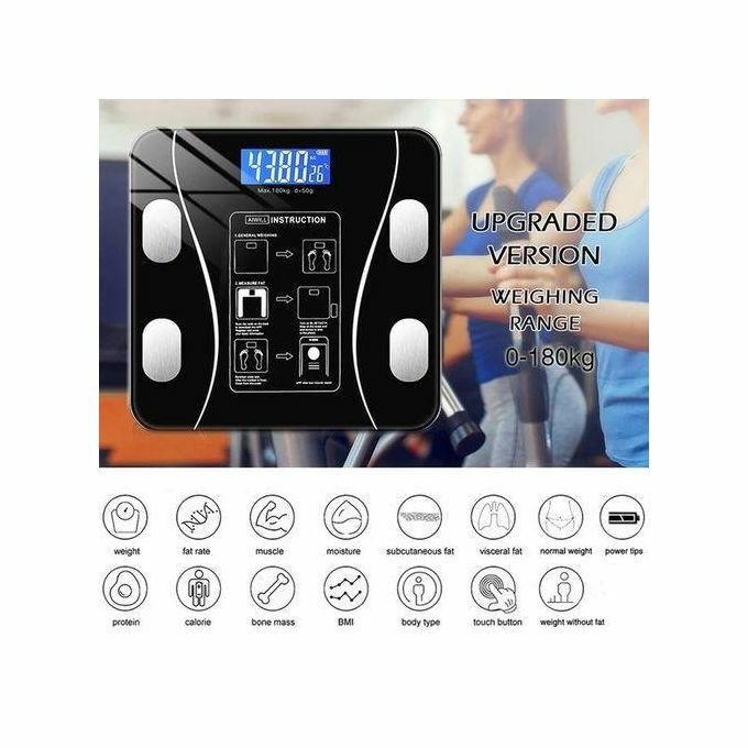 product_image_name-Generic-Intelligent Body Fat Weight Scale Rechargeble - Black-6