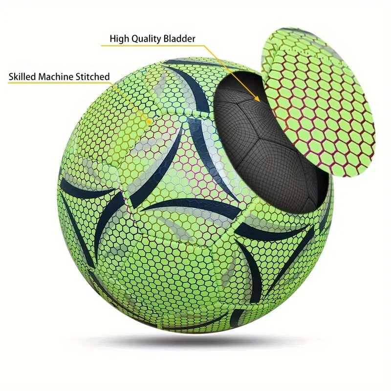 anti slip luminous soccer ball night training football for indoor and outdoor grass training competition for stocking stuffers details 3