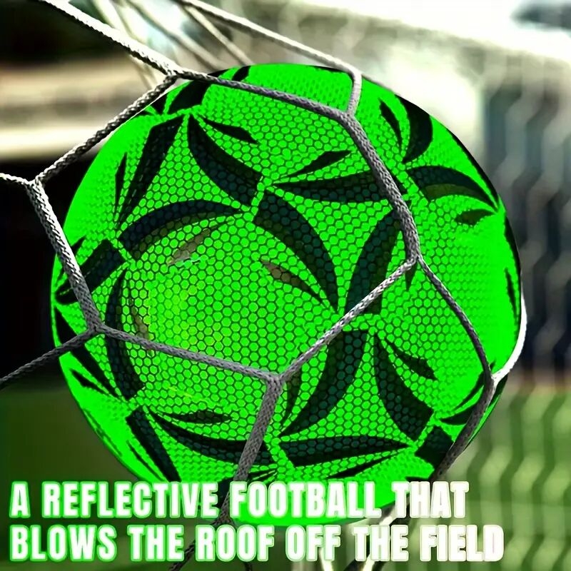 anti slip luminous soccer ball   night training football for indoor and outdoor grass training competition for stocking stuffers 7